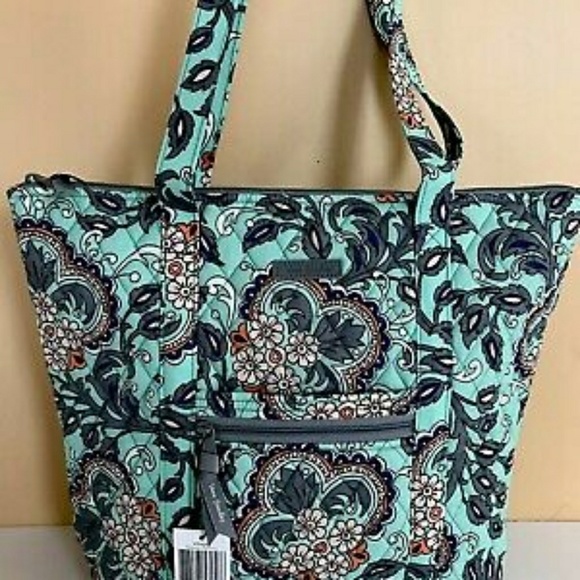 NWT VERA BRADLEY VILLAGER in FAN FLOWERS - Picture 4 of 6